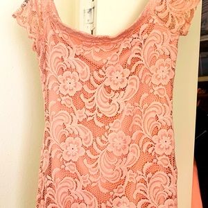 Coral pink mini dress